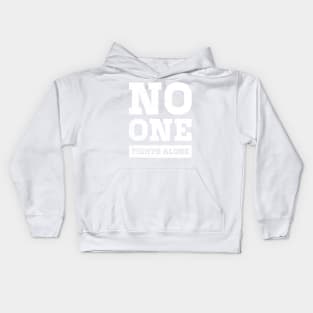 No One Fights Alone Epilepsy Awareness for Boys Men Girls Women Kids Kids Hoodie